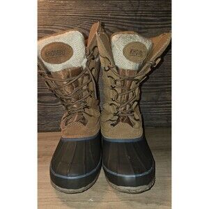 Khombu BROWN INSULATED STEEL SHANK WATERPROOF COZY WINTER BOOTS SIZE 7